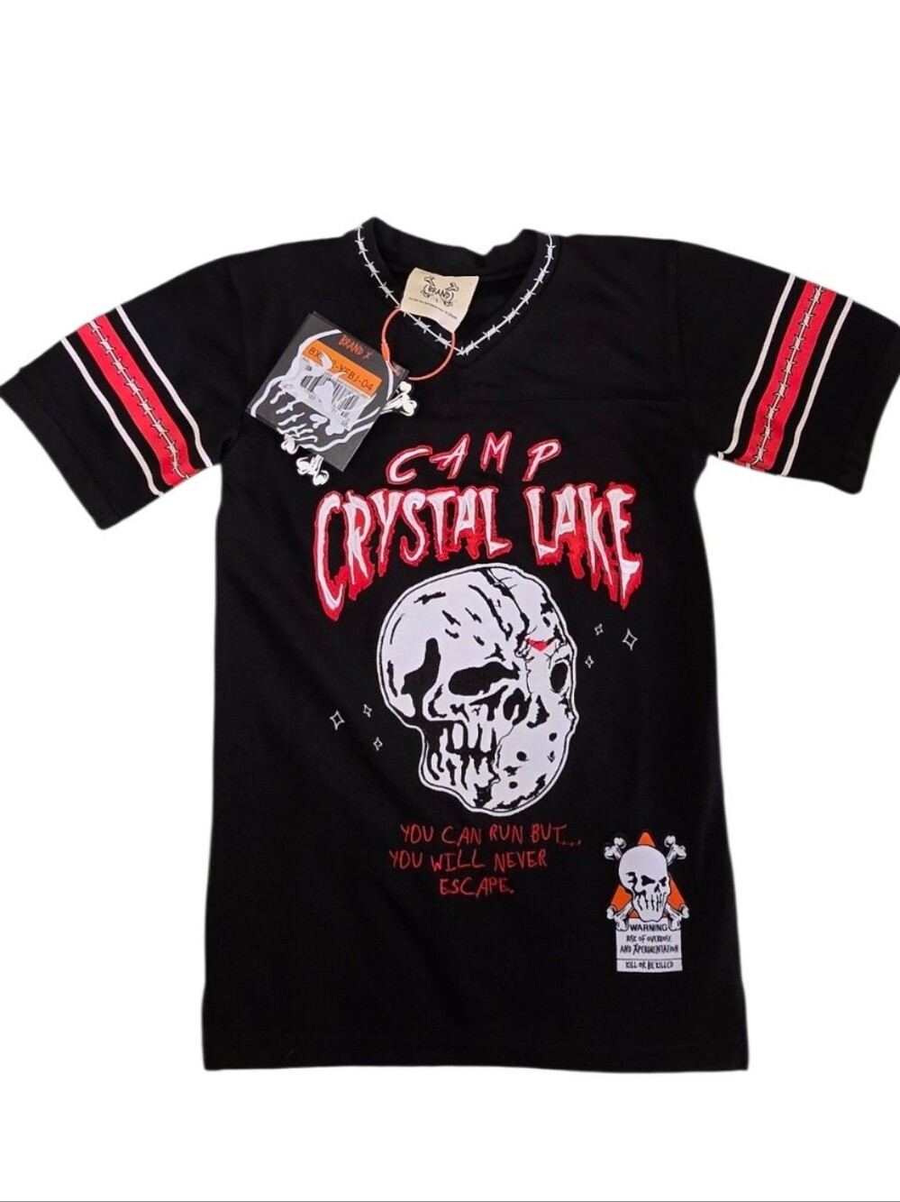 NWT Brand X Camp Crystal Lake Jersey Youth Small Jason Voorhees Friday The 13th